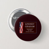 Lindsey Graham für Präsident V3 Button (Vorne & Hinten)