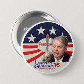 Lindsey Graham für Präsidenten 2016 Button (Vorne & Hinten)