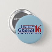 Lindsey Graham für Präsidenten Button (Vorne & Hinten)