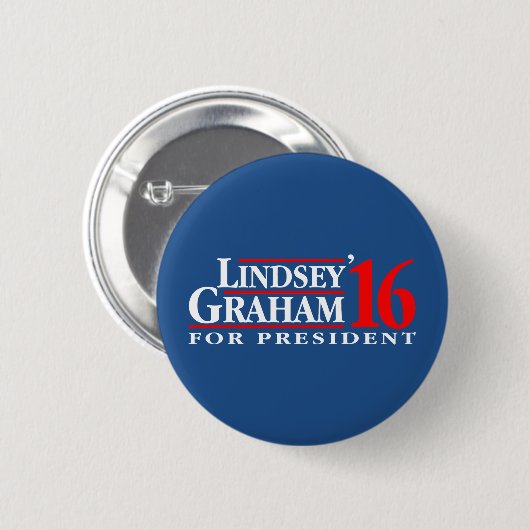 Lindsey Graham für Präsidenten Button (Vorne & Hinten)
