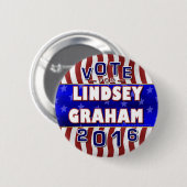 Lindsey Graham Republikaner 2016 Präsidenten-Wahl Button (Vorne & Hinten)