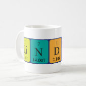Lindsey Namen-Tasse periodischer Tabelle Kaffeetasse (Vorderseite Links)