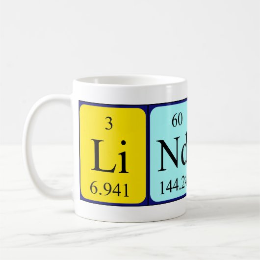 Lindsey Periodenname Tasse (Links)