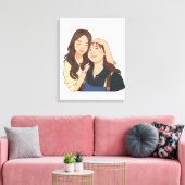 LinDy (GL-Paar) Leinwanddruck (Insitu (Wohnzimmer))
