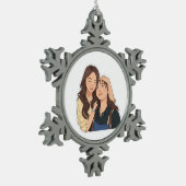 LinDy (GL pair) Schneeflocken Zinn-Ornament (Links)