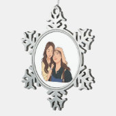 LinDy (GL pair) Schneeflocken Zinn-Ornament (Rechts)