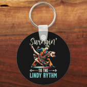 Lindy Hop Dancer Swinging Dancing Partner Swing Da Schlüsselanhänger (Vorderseite)