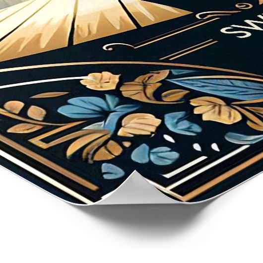 Lindy Hop Tance Hall Vintage Poster (Ecke)