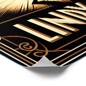 Lindy Hop Tance Hall Vintage Poster (Ecke)