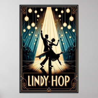 Lindy Hop Tance Hall Vintage Poster