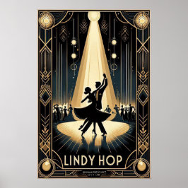 Lindy Hop Tance Hall Vintage Poster