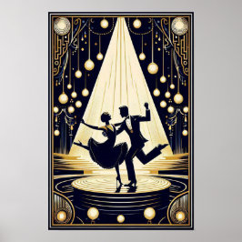 Lindy Hop Tance Hall Vintage Poster