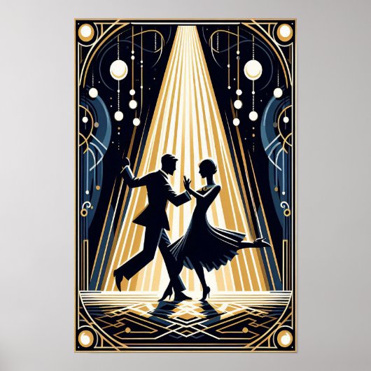 Lindy Hop Tance Hall Vintage Poster (Vorne)