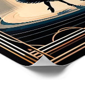 Lindy Hop Tance Hall Vintage Poster (Ecke)