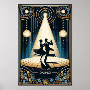 Lindy-Hop-Tanzsaal Vintage Poster