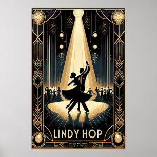 Lindy Hop Tanzsaal Vintage Poster