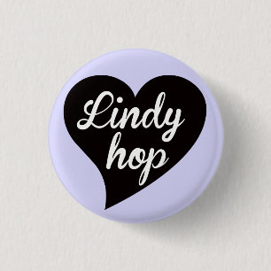 Lindy Hopfenschwarz-Herz-Lavendel Button