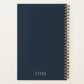 Line A Day Journal | Elegantes Schwarz & Gold Notizblock (Rückseite)