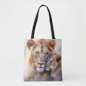 Line and Cub Öko Friendly Tote Bag Tasche (Vorderseite)