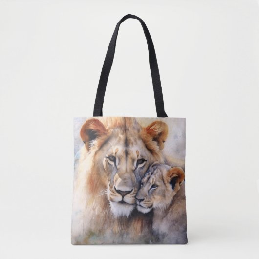 Line and Cub Öko Friendly Tote Bag Tasche (Vorderseite)