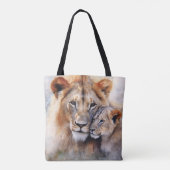Line and Cub Öko Friendly Tote Bag Tasche (Rückseite)