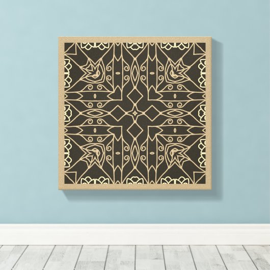 Line Art Abstrakte Original bleibe zentriert neutr Leinwanddruck (Insitu (Holzboden))