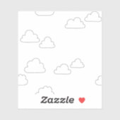 Line Art, Alabaster Custom-Cut Vinyl Sticker (Blatt)