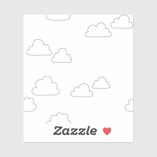 Line Art, Alabaster Custom-Cut Vinyl Sticker (Blatt)