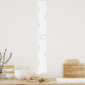 Line Art, Alabaster Pedestal-Zeichen Poster (Küche)