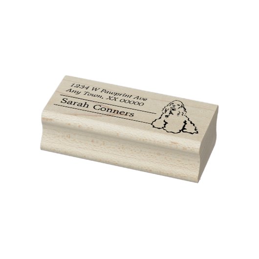 Line Art American Cocker Rücksendeadresse Gummistempel (Stempel)