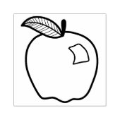 Line Art Apple für Handwerk und Lehrer Gummistempel (Prägung)