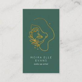 Line Art Beauty Hair Make-up Business Card Visitenkarte