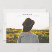 Line Art Black Script Abschluss Horizontal Foto Ankündigung (Vorderseite)