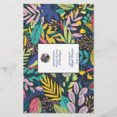 Line Art Blätter 🌿🍂 farbenfrohe, moderne Seifenw (Vorderseite)