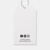 Line Art Blätter Handmade Social Media Price Geschenkanhänger (Rückseite)