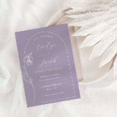 Line Art Blume arch Lavender Einladung