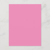 Line Art Bouquet Pink Red Wedding Details Begleitkarte (Rückseite)