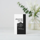 Line Art Camera Fotograf Business Card Visitenkarte (Stehend Vorderseite)