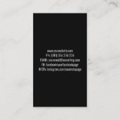 Line Art Camera Fotograf Business Card Visitenkarte (Rückseite)