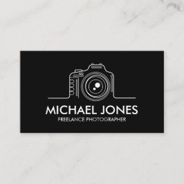 Line Art Camera Icon Business Card Visitenkarte
