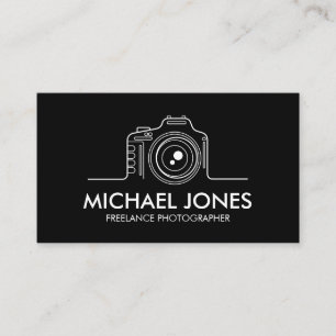 Line Art Camera Icon Business Card Visitenkarte