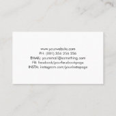 Line Art Camera Icon Business Card Visitenkarte (Rückseite)