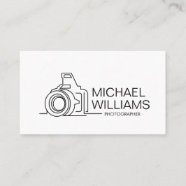 Line Art Camera Icon Business Card Visitenkarte