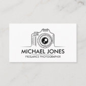 Line Art Camera Icon Visitenkarte (Vorderseite)