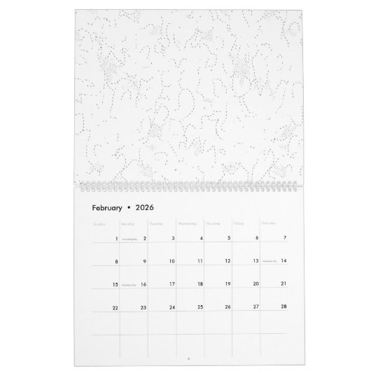 Line Art, Catskill White, Fantasy Kalender (Feb 2026)