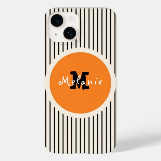 Line art contemporary aesthetic minimal Monogram Case-Mate iPhone Hülle (Rückseite)