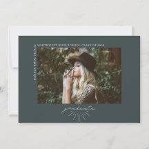 Line Art Dark Emerald Abschluss Horizontal Foto