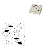 Line Art, Dark Gray Wood Art Briefmarke Gummistempel (Stempel)