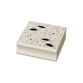 Line Art, Dark Gray Wood Art Briefmarke Gummistempel