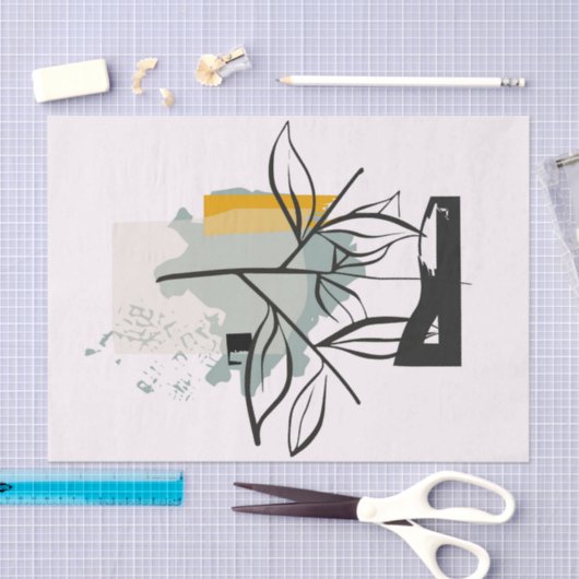 Line Art Decoupage Crafters Seidenpapier (Handwerk)